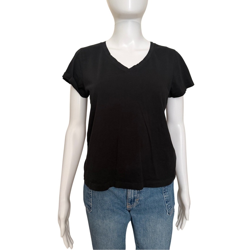 Uniqlo Black Basic Cotton Short Sleeve T-Shirt Size Small